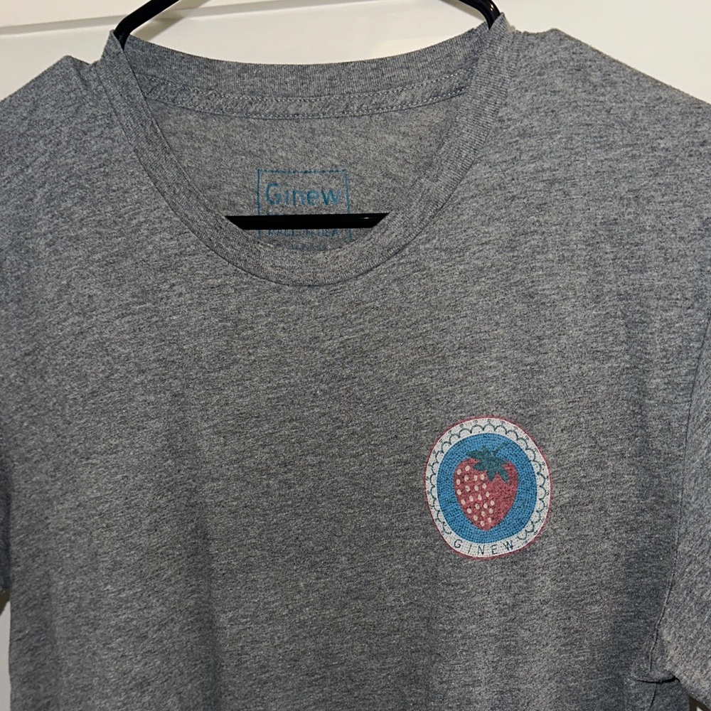 Gray Short Sleeve Tee with Heathered Texture